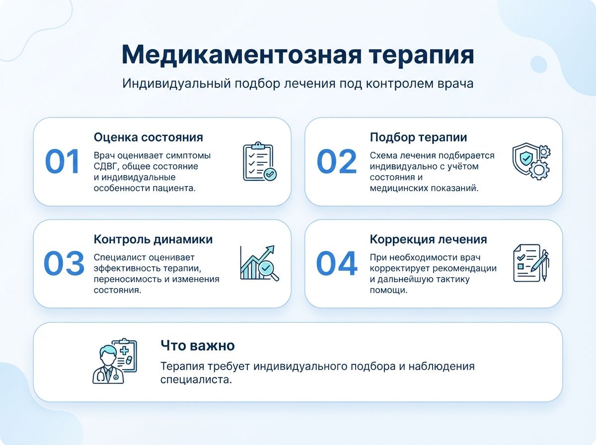 Лечение СДВГ в Таре у детей и взрослыхинфографика